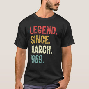 Camiseta 53. º aniversário de 53 anos Legenda desde março d