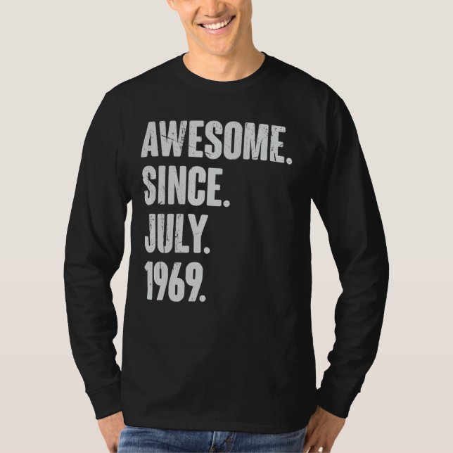 Camiseta 53 anos 53 anos Aniversário fantástico desde julho (Frente)