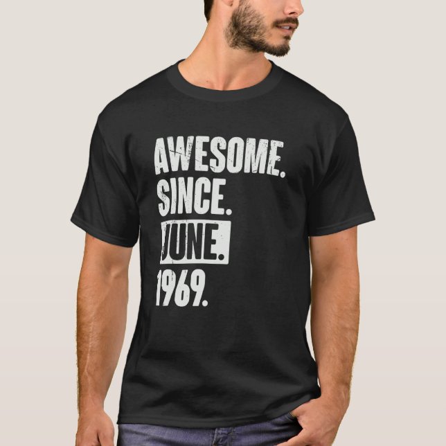 Camiseta 53 anos 53 anos Aniversário fantástico desde junho (Frente)