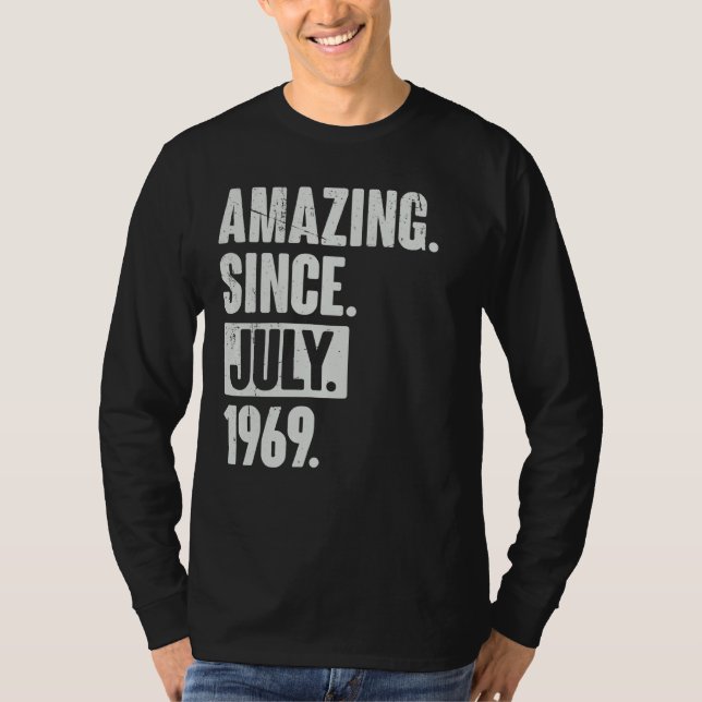 Camiseta 53 anos 53 anos surpreendente desde julho de 1966 (Frente)