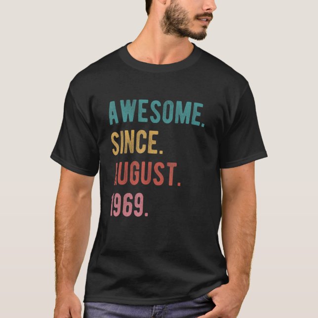 Camiseta 53 anos 53 anos surpreendentes desde 1 de agosto (Frente)