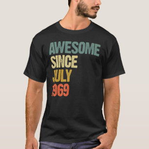Camiseta 53 anos de idade incrível desde julho de 1969 53º