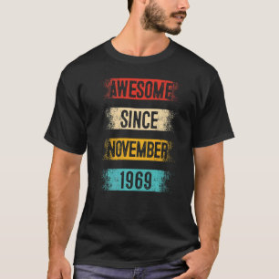 Camiseta 53 anos de idade incrível desde novembro de 1969 5