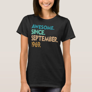 Camiseta 53 Anos De Idade Incrível Desde Setembro De 1969 5