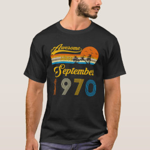Camiseta 53 Anos De Idade Incrível Desde Setembro De 1970