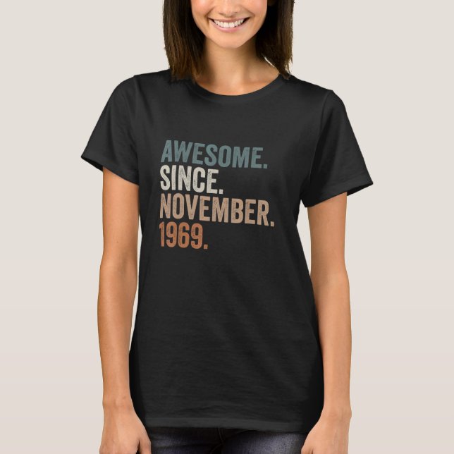 Camiseta 53 Anos De Idade Presentes Espantosos Desde Novemb (Frente)