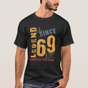 Camiseta 53 Anos De Idade Vintage 1969 53ª Decoração De Ani