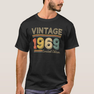 Camiseta 53 anos Vintage 1969 53º aniversário