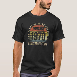 Camiseta 53 anos Vintage 1970 53º aniversário