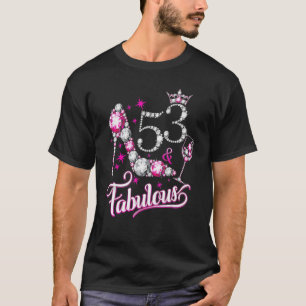 Camiseta 53 E Fabuloso Feliz Aniversário De 53 Anos Festa M