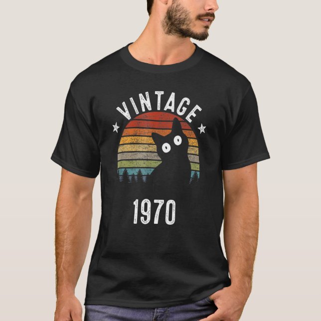 Camiseta 53.o aniversário Vintage 1970 53 anos (Frente)