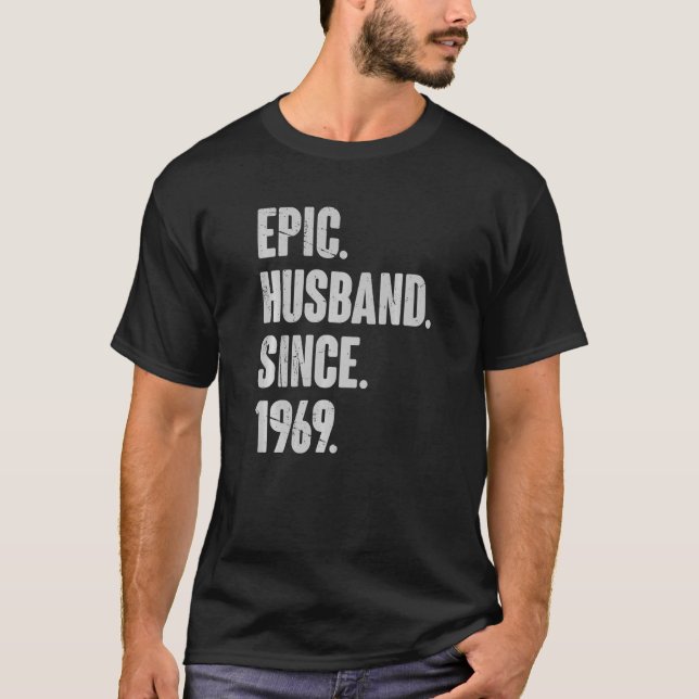 Camiseta 53 Wedding Anniversary For Him  Epic Husband Since (Frente)