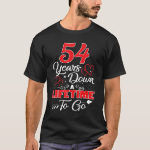 Camiseta 54º Aniversário De Casamento 54 Anos De Vida