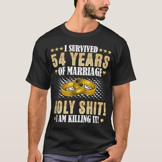 Camiseta 54.º Aniversário De Casamento 54 Anos De Casamento (Frente)