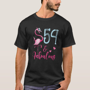 Camiseta 54. º aniversário Flamingo Fabuloso, 54 anos