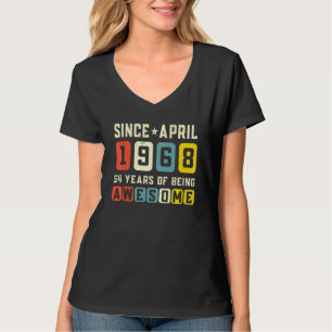 Camiseta 54.º aniversário incrível desde abril de 1968