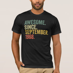 Camiseta 54.º aniversário incrível desde setembro de 1968 5