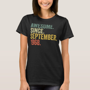 Camiseta 54.º aniversário incrível desde setembro de 1968 5