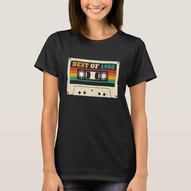 Camiseta 54.º aniversário Melhor De 1968 Cassette Tape 54 A (Frente)