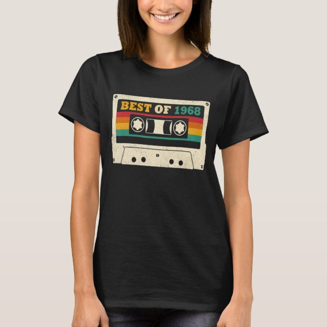 Camiseta 54.º aniversário Melhor De 1968 Cassette Tape 54 A (Frente)