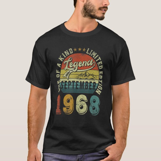 Camiseta 54 anos, 54.a legenda de aniversário desde setembr (Frente)
