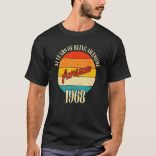 Camiseta 54 anos de espetacular 1968 54º aniversário