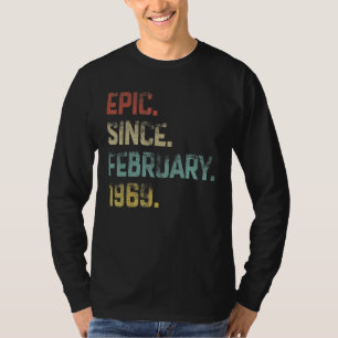 Camiseta 54 Anos De Idade Epic Admirável Desde Fevereiro De