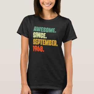 Camiseta 54 Anos de Idade Incrível Desde Setembro de 1968 5