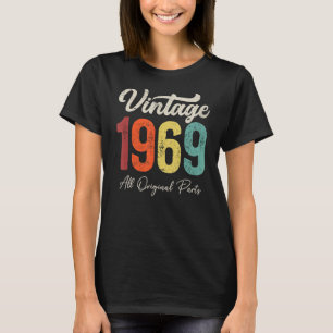 Camiseta 54 anos Vintage 1969 54ª Decoração de aniversário