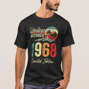 Camiseta 54 anos Vintage outubro de 1968 54º aniversário