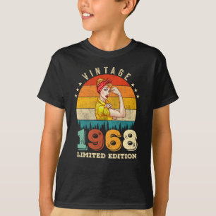 Camiseta 54 anos Vintage Women 1968 54th Birthday Gift