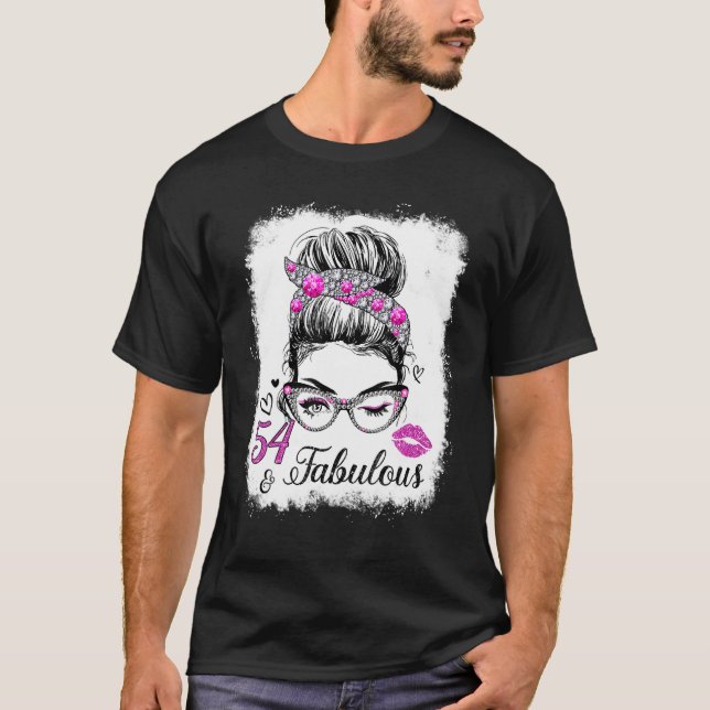Camiseta 54 e fabuloso desde 1968, Aniversário Rainha 54 An (Frente)