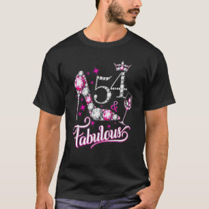 Camiseta 54 E Fabuloso Feliz Aniversário De 54 Anos Festa D