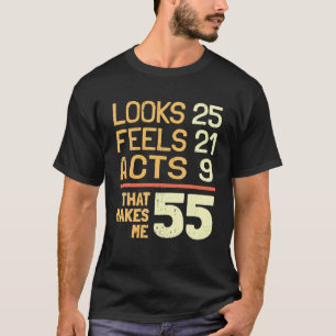 Camiseta 55ª Ideia de Aniversário Hilarious I 55 Anos