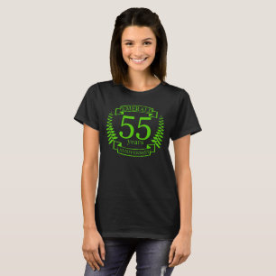 Camiseta 55º ANIVERSÁRIO DE Casamento EMERALD