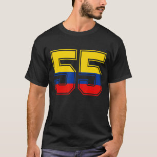 Camiseta 55. º aniversário colombiano 55 anos Número 55 Col