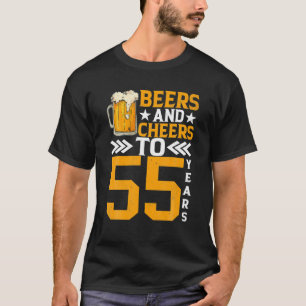 Camiseta 55. º Aniversário Das Cervejas E Dos Sapatos A 55 