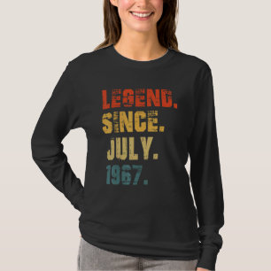 Camiseta 55. º aniversário de 55 anos Legenda desde julho d