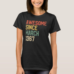 Camiseta 55.º Aniversário Impressionante Desde março de 196