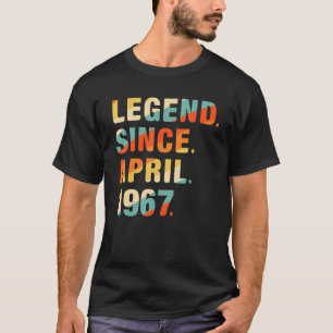 Camiseta 55. º aniversário Legenda de 55 anos desde abril d