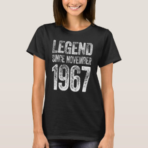 Camiseta 55. º aniversário Novembro Nascer 55 anos Legenda