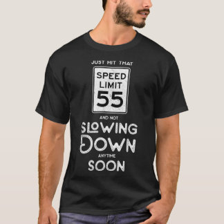 Camiseta 55.º Aniversário - Símbolo de velocidade 55 mph En