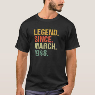 Camiseta 55.A Legenda De Aniversário Desde Março De 1967 Po