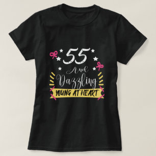 Camiseta 55 Aniversário Deslumbrante 