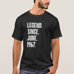 Camiseta 55 anos, 55.a legenda de aniversário desde junho d