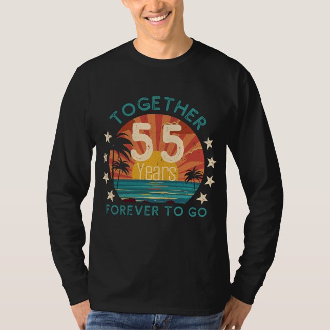 Camiseta 55 anos de amor: Para sempre Juntos - Celebrar (Frente)