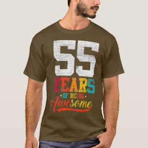 Camiseta 55 Anos De Espetacular Presentes Com 55 Anos