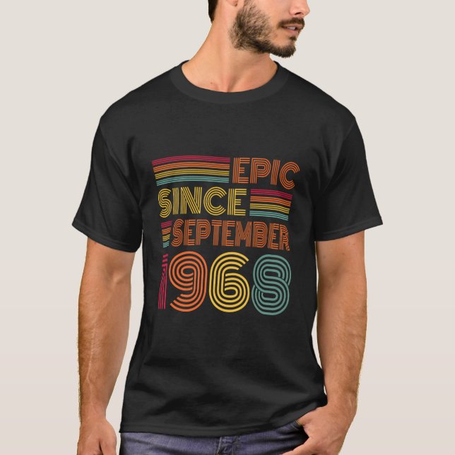 Camiseta 55 Anos De Idade Epic Desde Setembro De 1968 55º N (Frente)