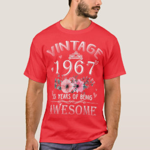 Camiseta 55 Anos De Idade Feita Em Vintage 1967 55th Birthd