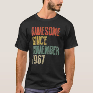 Camiseta 55 anos de idade incrível desde novembro de 1967 5